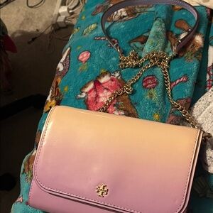 Tory Burch Yellow  and Purple Crossbody magnetic Bag